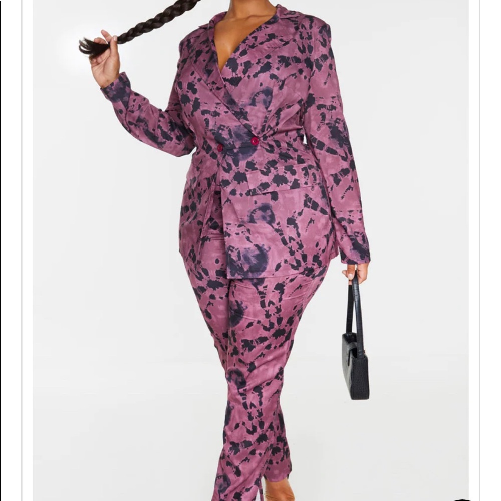 Multi colored purple suit